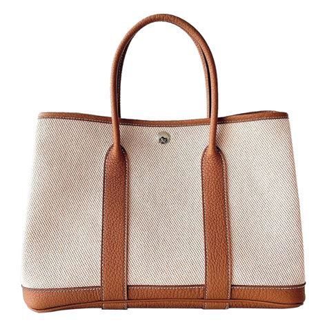 hermes garden canvas|vintage Hermes canvas tote.